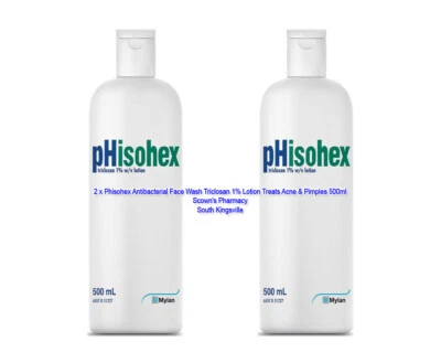2x Phisohex Antibacterial Face Wash Triclosan Lotion Treats Acne & Pimples 500ml - image 1 of 4