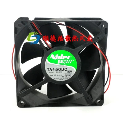 1 PCS NIDEC Fan TA450DC B34978-16 DC 24V 0.41A 12038 12CM 2 WIRE Inverter fan - Image 1 of 4