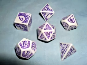 DUNGEONS & DRAGONS DROW DICE SET (VERY RARE "GEN CON ONLY" TSR PROMO DICE & NM!) - Picture 1 of 9