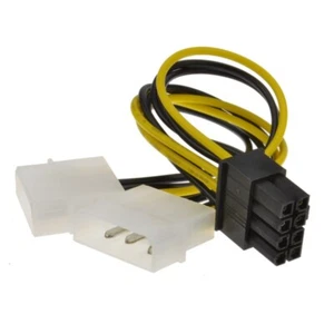 8 Broche PCI Exprimer Prise Mâle De 4 Molex LP4 Double Puissance Câble [006337] - Afbeelding 1 van 3