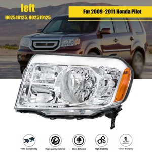 Left Side Front Headlamp Headlight For Honda Pilot 2009-2011 Clear Lens Halogen - Picture 1 of 12