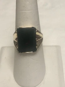 10K GELBGOLD BLUTSTEIN HERRENRING GRÖSSE 10 - Bild 1 von 6