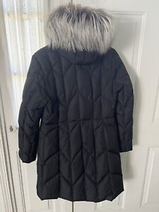 1 Madison Down Coat With Fox Fur Hood.,Size L