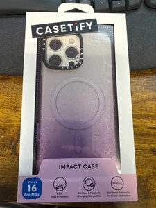 CASETiFY - iPhone 16 Pro Max 6.9" Glitter Case MagSafe Compatible - Purple - Picture 1 of 3