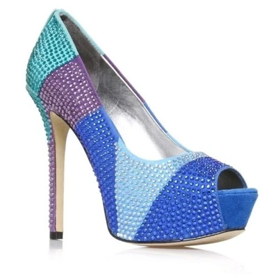 Zapatos de salón Enzo Angiolini Etonell Stiletto estrás punta abierta Foto 1 de 4