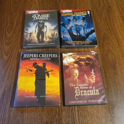 Horror DVD Lot Of 4 Zombie Diaries 1 2 Jeepers Creepers Satanic Rites Dracula - Image 1 of 4