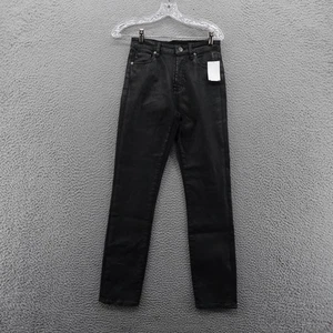 AG Adriano Goldschmied Alexxis Slim High Rise Black Coated Jeans Size 25 NEW - Picture 1 of 16