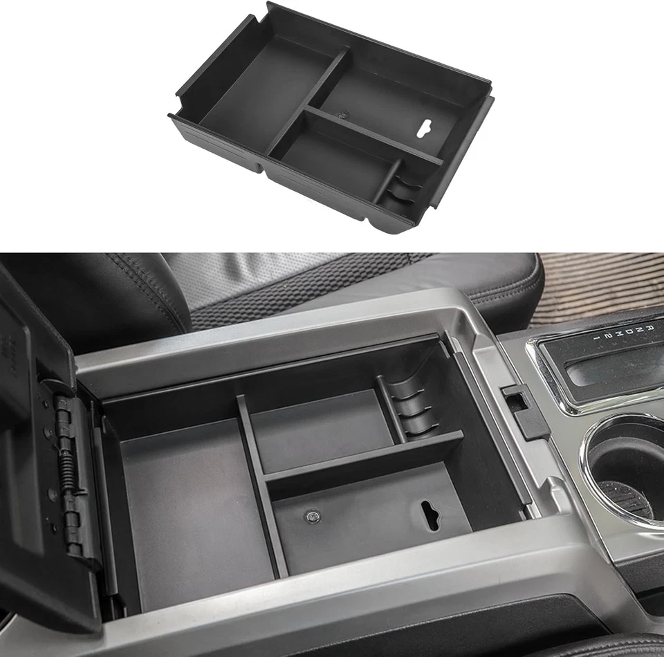 Center Console Organizer Tray Suitable For Ford F150 2009-2014 Accessories - Imagem 1 de 4