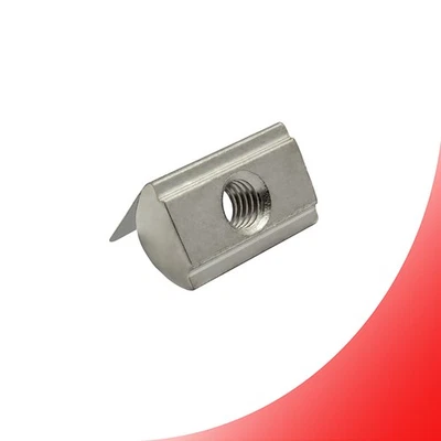 Nutenstein mit Federblech M6 Nut 8 für Aluprofil 30-er - Bild 1 von 3