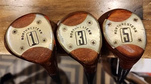 Vintage RH Northwestern Wood Set (3) 1, 3, 5 Golf Pro Flex - 44" Driver - Picture 1 of 8