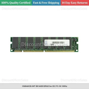 13N8644HCB-360T IBM 64MB SDRAM Non ECC PC-100 100Mhz - Picture 1 of 1