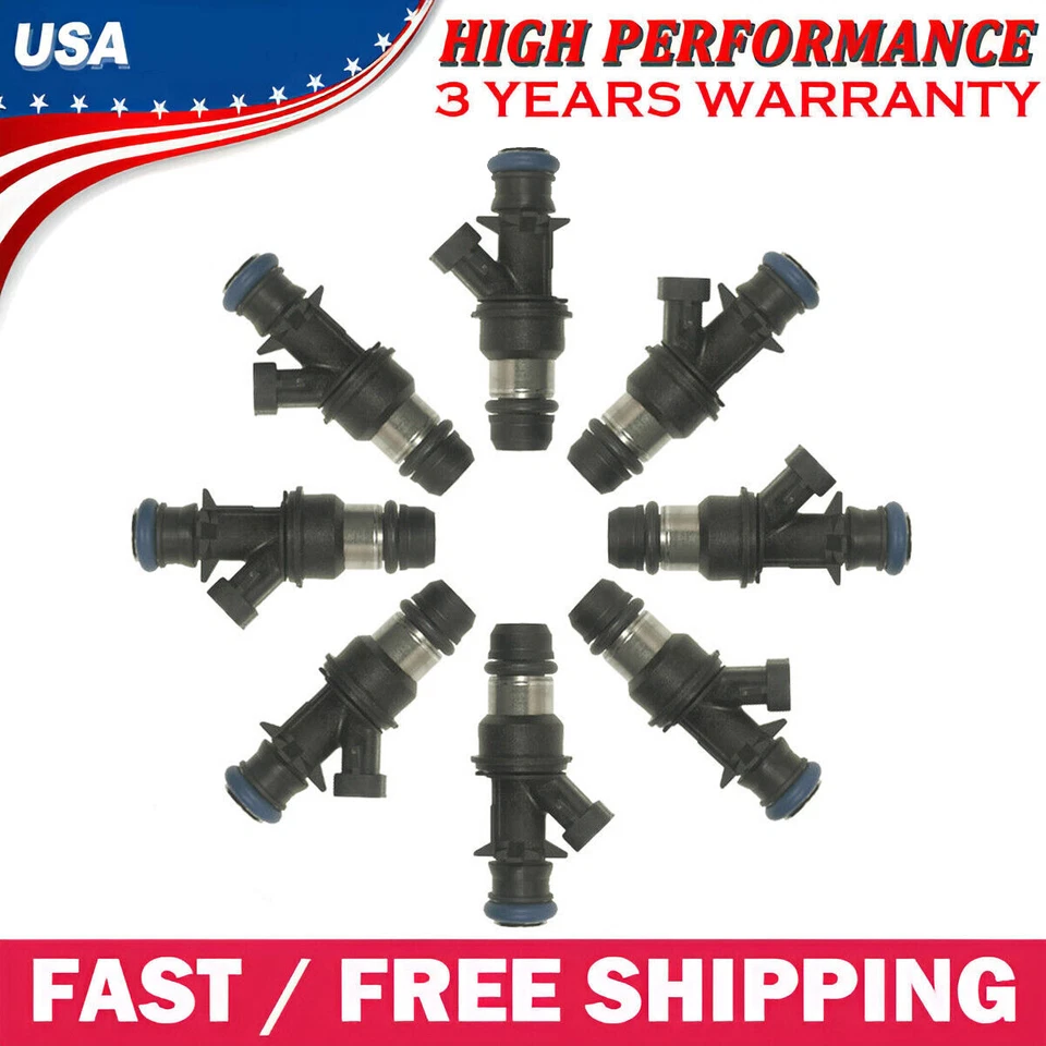 8pcs Fuel Injectors for Hummer H2 6.0L V8 2003 2004 2005 2006 2007 17113553 - Изображение 1 из 4