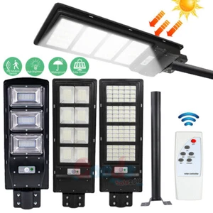 Commercial 1500000LM LED Solar Street Lights Outdoor Dusk to Dawn Road Lamp+Pole - Picture 1 of 103