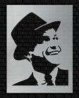 Pochoir portrait Frank Sinatra artisanat décoration peinture murs tissus réutilisables