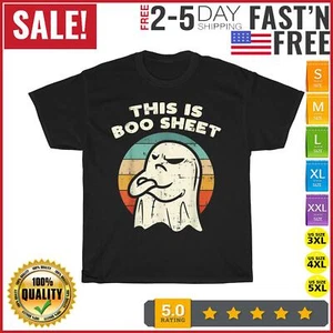 This Is Boo Sheet Ghost Retro Halloween Vintage T Shirt Men Women Fashion NEW - Picture 1 of 9