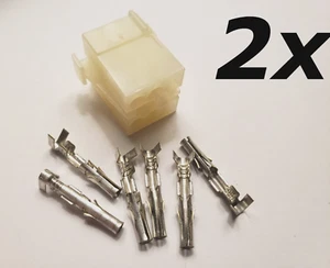 (2 Stück) AMP NA-1-480270-0 6-Pin Buchse + Pins 72041-71 - Bild 1 von 3