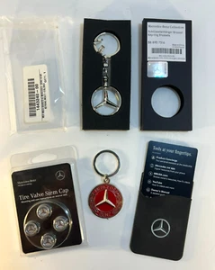New OEM Mercedes-Benz 2 Keyrings , card holder and wheel caps! - Picture 1 of 6