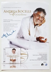 Andrea Bocelli REAL FIRMADO A MANO Mi Álbum de Navidad Publicidad Foto JSA Autografiada - Imagen 1 de 5