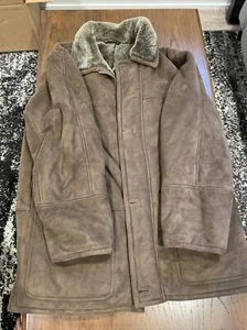 Utex Design Suede & Faux Fur Coat - Size Large 1518 - Picture 1 of 10