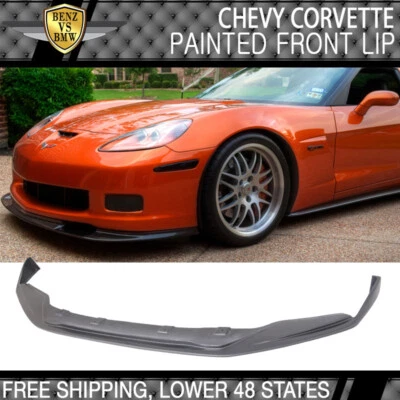 Fits 05-13 Corvette ZR1 #WA994L Light Tarnished Silver Metallic Front Bumper Lip Foto 1 de 4