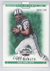 2007 Topps Triple Threads Emerald /199 Joe Namath #93 HOF