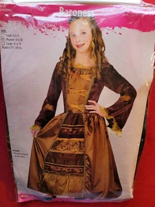 Girls Baroness Halloween Renaissance Costume Dress Size 8-10 - Picture 1 of 4