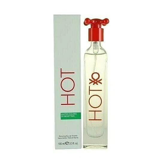 Benetton Hot Eau de Toilette EDT Spray 3.4 oz / 100 ml NIB - Image 1 of 1