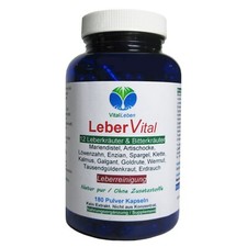 Leber Vital 12 Leberkräuter & Bitterstoffe 180 Kapseln Natur Pur. 26471-180 