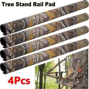 4Pcs 19.6"X5.3" Tree Stand Rail Pads, Shooting Rail Pads -Timber Camo Waterproof - Picture 1 of 17