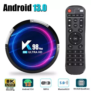 K98 Plus Android13.0 TV Box Quad-core 8K HD RK3528 WiFi6 BT5.0 Media Player Z0Q9 - Picture 1 of 14
