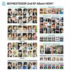 BOYNEXTDOOR 2nd EP Album HOW? Photocard Postcard Polaroid Meme Card Sticker Book - Picture 1 of 208