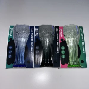 Mc Donalds Coca Cola Glas 2023 Schwarz Nachtblau Grün Limited Edition NEU OVP - Bild 1 von 4