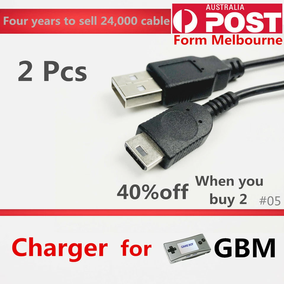 USB Charger Cable for Nintendo Game Boy Micro (GBM) – Charging Power Cord - Image 1 of 2