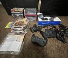 Sony PlayStation 2 Black SCPH-90001, 77 games, 3 controllers.
