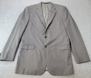 Burberry London Blazer Sport Jacket 100% Wool Pinstripe Gray 2-Button Mens 44XLG - Picture 1 of 12