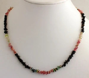 Turmalin Kette Splitterkette Halskette Schmuck Mehrfarbig Collier 43-45 cm lang - Bild 1 von 2