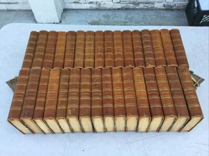 32 Volumes Works James Fenimore Cooper 1892 D Appleton 3/4 Leather Marbleized - Picture 1 of 12