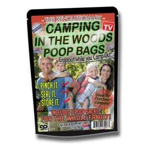 Camping im Wald Kotbeutel, Fun Gag Geschenk für Teens, Papa, Pfadfinder, Outdoor - Bild 1 von 3