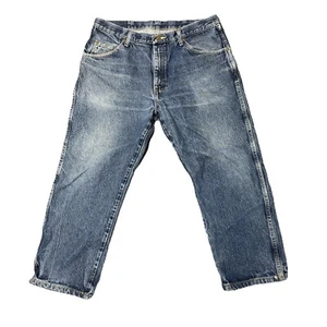 Wrangler Men's Regular Fit Jeans Sz 36x30 Dark Wash Blue 100% Cotton - Picture 1 of 7