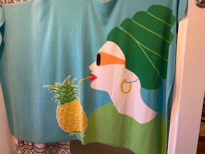 IKEA Springkorn Blanket Maria Vinka Woman Drink Pineapple Sunglasses Towel - Image 1 of 4