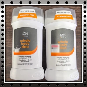 2X Dove Men+Care Whole Body Deodorant- Shea Butter & Cedar - Aluminum Free 2 Lot - Picture 1 of 2