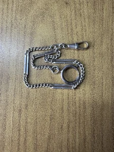 ANTICA CATENINA DA OROLOGIO DA TASCA ARGENTO PESO: 8,8 gr circa 30 cm circa BZ3 - Imagen 1 de 2