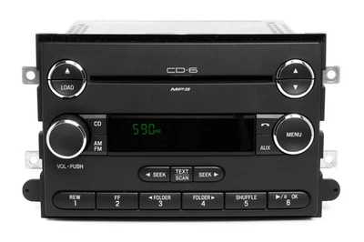 06-09 Mercury Milan Ford Fusion Radio AM FM Mp3 6 discos reproductor de CD 8E5T-18C815-AE Foto 1 de 4