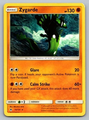 Pokemon TCG SM - Forbidden Light Zygarde (72) 72/131 - Image 1 of 2