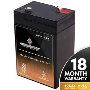 6V 4.5AH SLA Battery replaces cp0660 gp645 lcr6v4p hk-3fm4.5 - Picture 1 of 7