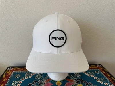 Ping Flex Fit Tech 110 PGA Tour SnapBack Hat Cap White Adjustable Adult NEW - Image 1 of 4