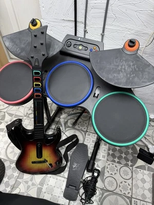 Guitar Hero World Tour Xbox 360 Wireless Drum Kit Drums Bundle Controller  - Image 1 of 4