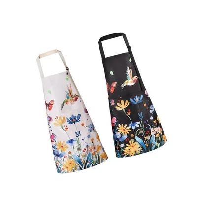 Floral Apron Women, 2 Pack Aprons for Women with Pockets, Waterproof Kitchen ... - Image 1 of 4