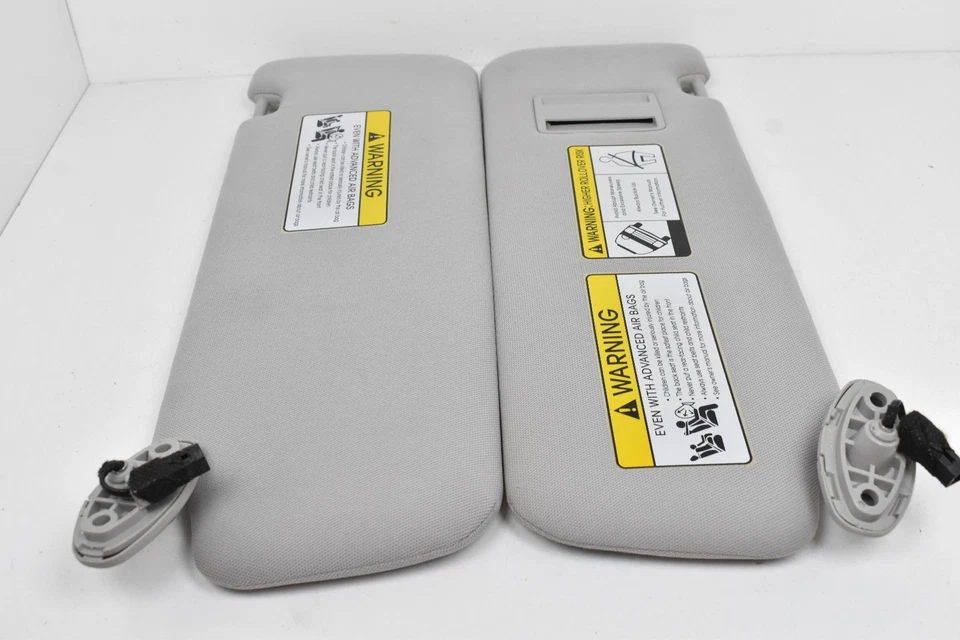 Juego de pares de parasoles lado izquierdo derecho Kia Sedona 2015-2020 tela gris OEM Foto 1 de 4