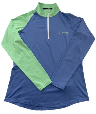 Chaqueta Ralph Lauren RLX 1/4 Cremallera Golf Performance Wyndham Azul Verde - Pequeña Foto 1 de 4